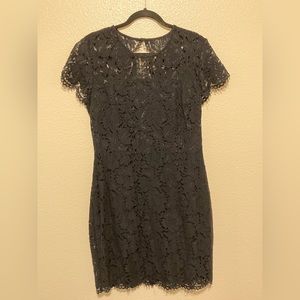 BANANA REPUBLIC - Classy Black Lace Dress - Sexy Lacey midi dress - Cocktail